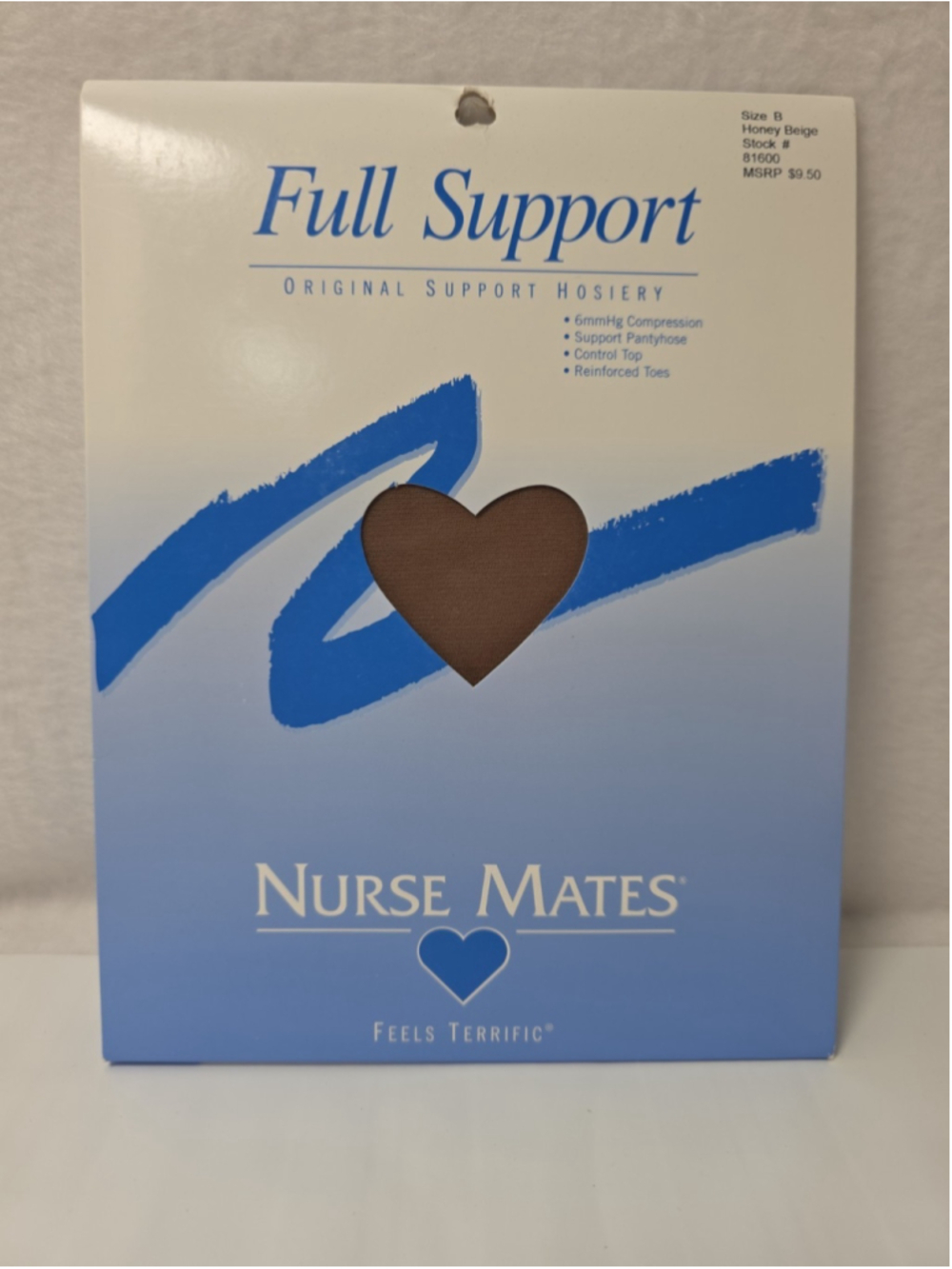 Nurse Mates New Original Support Hosiery Nearly Nude Size B Honey Beige
